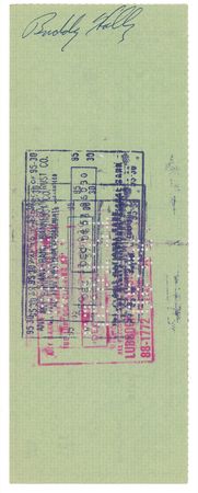 Lot #786 Buddy Holly and the Crickets: THAT’LL BE THE PAYDAY: Business checks endorsed by BUDDY HOLLY and the CRICKETS - Image 5