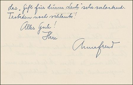 Lot #210 Anna Freud Handwritten Letter Signed - Image 2