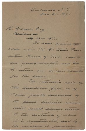 Lot #24 Grover Cleveland Handwritten Letter Signed