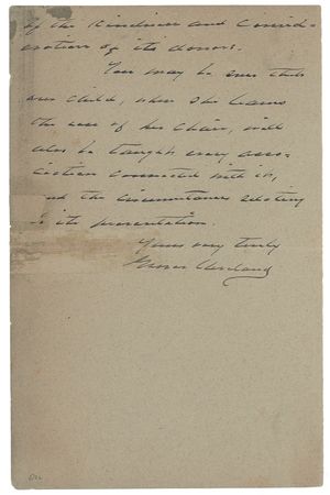 Lot #24 Grover Cleveland Handwritten Letter Signed - Image 2