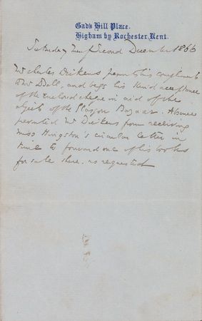 Lot #565 Charles Dickens: Aiding a Scottish charity effort - Image 2