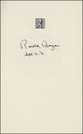 Lot #106 Ronald Reagan Book - Image 1