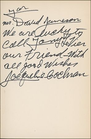 Lot #461 Jacqueline Cochran Book - Image 1