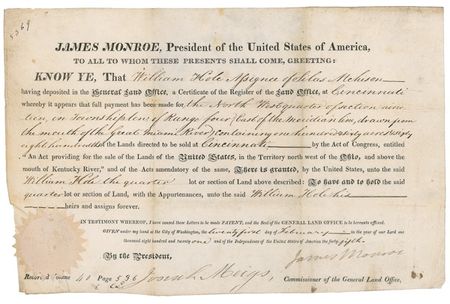 Lot #108 James Monroe Signed Document - Image 1