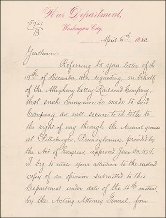 Lot #288 Robert Todd Lincoln Signed Letter - Image 1