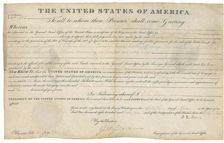Lot #4 John Quincy Adams Signed Document