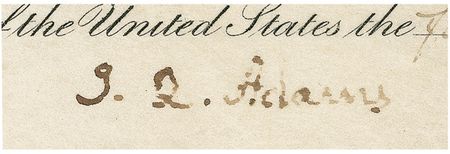 Lot #4 John Quincy Adams Signed Document - Image 2