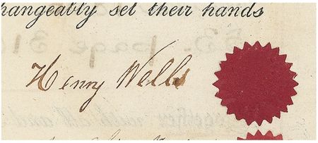 Lot #335 Henry Wells Signed Document - Image 3