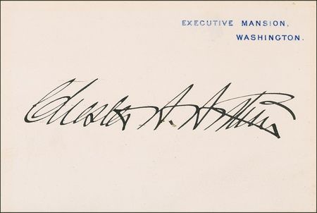 Lot #7 Chester A. Arthur White House Card