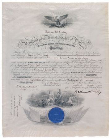 Lot #104 William McKinley Signed Document - Image 1