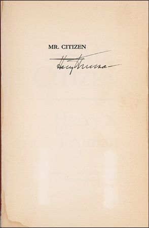 Lot #168 Harry S. Truman Signature - Image 1