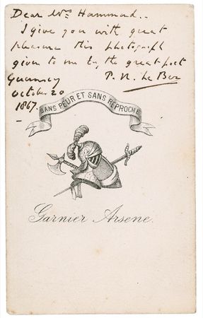 Lot #497 Victor Hugo Signed Photograph - Image 2