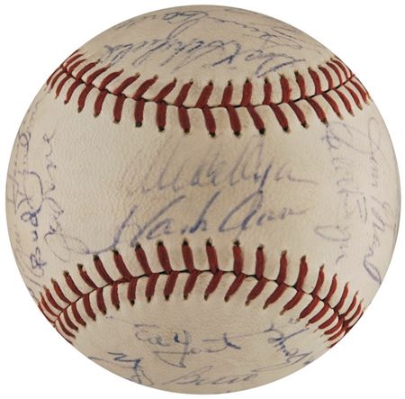 Lot #1331 Roger Maris and Hall of Famers Baseball - Image 1