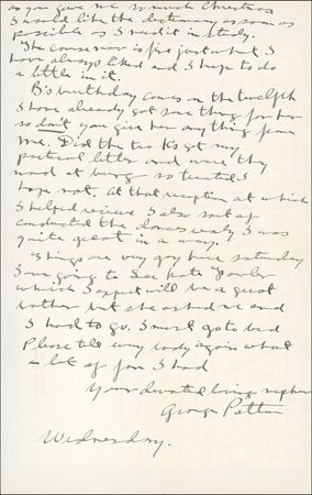 Lot #390 George S. Patton: ?Get me a couple of books one a dictionary of Battles?: Cadet George S. Patton writes from West Point - Image 2