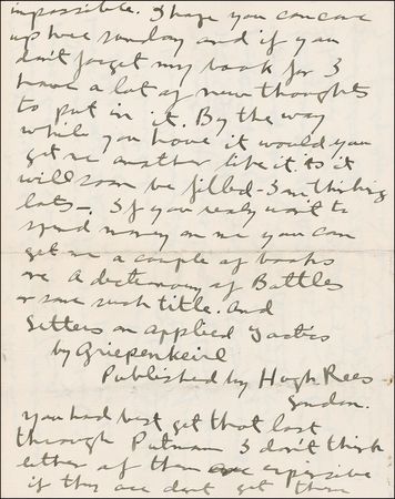 Lot #390 George S. Patton: ?Get me a couple of books one a dictionary of Battles?: Cadet George S. Patton writes from West Point - Image 3