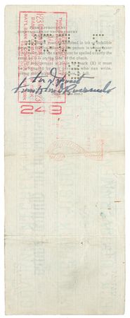 Lot #140 Franklin D. Roosevelt: PRESIDENTIAL PAYOUT: FDR signs a presidential paycheck issued in the midst of his New Deal legislation - Image 2