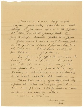 Lot #48 Dwight D. Eisenhower: Months before V-E Day, IKE writes to wife MAMIE on the success of ?this new Russian offensive? and worries about possible harm to her by ?a fanatical Nazi prisoner? - Image 2
