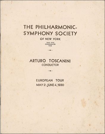 Lot #727 Arturo Toscanini Program - Image 2