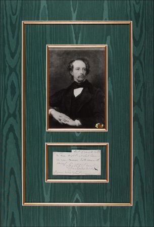 Lot #481. Charles Dickens Handwritten Letter Signed