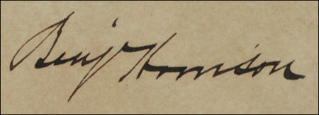 Lot #70 Benjamin Harrison Signed Document - Image 2