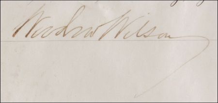 Lot #176 Woodrow Wilson Signed Document - Image 2