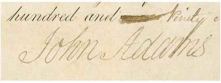 Lot #3 John Adams: “TO PASS ... WITHOUT ANY HINDRANCE, SEIZURE, OR MOLESTATION”: ADAMS signs a ship’s papers on the day he delivered his third State of the Union address - Image 2