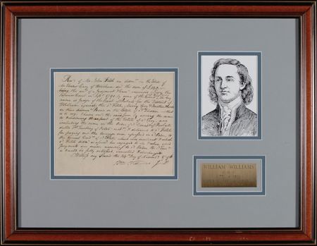 Lot #246 Declaration of Independence: Williams, William Signed Document - Image 1