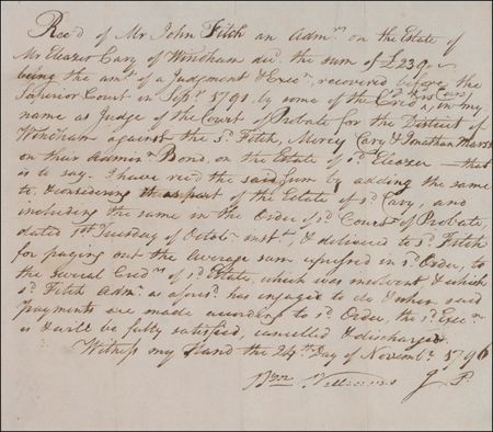 Lot #246 Declaration of Independence: Williams, William Signed Document - Image 2