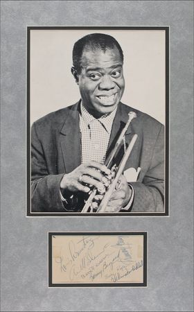 Lot #585 Louis Armstrong Signature - Image 1
