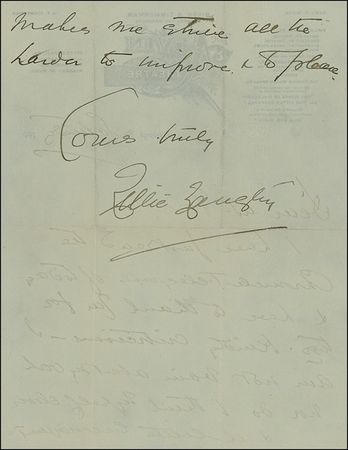 Lot #959 Lillie Langtry Handwritten Letter Signed - Image 2