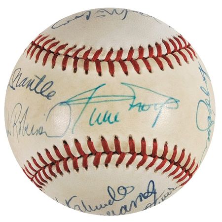 Lot #1202 Baseball: 500 Home Run Club Baseball - Image 1