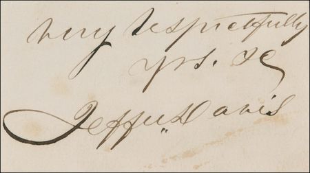 Lot #203 Jefferson Davis Signature - Image 2