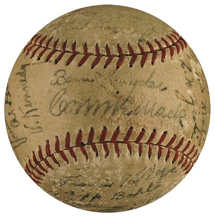 Lot #1315 Connie Mack and Jimmie Foxx Baseball - Image 1
