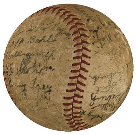 Lot #1315 Connie Mack and Jimmie Foxx Baseball - Image 3
