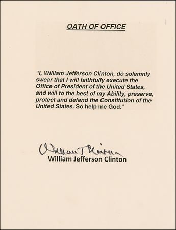 Lot #29 Bill Clinton Souvenir Typescript