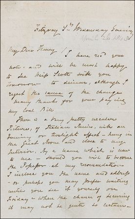 Lot #519 David Roberts Handwritten Letter Signed - Image 1