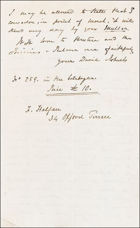 Lot #519 David Roberts Handwritten Letter Signed - Image 2