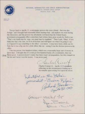 Lot #413 Apollo 12: Conrad recounts the story of his first words on the moon - Image 2