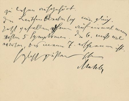 Lot #670 Gustav Mahler: “Now all at once they like my first five symphonies”: An annoyed MAHLER writes to a noted critic about his Sixth Symphony - Image 2