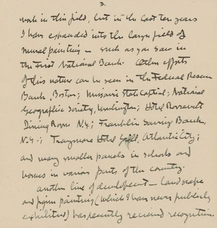 Lot #549 N. C. Wyeth catalogues his own accomplishments, mentions his teacher, Howard Pyle, and clearly differentiates his ambitions as a commercial and a “serious” artist - Image 3
