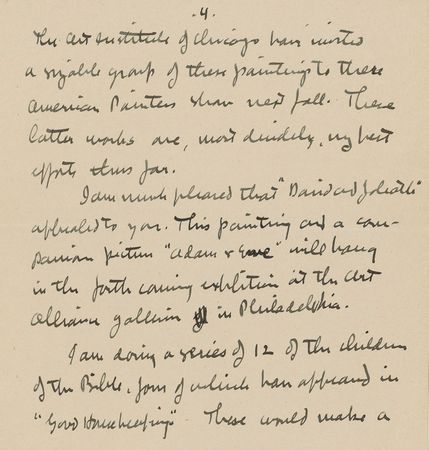 Lot #549 N. C. Wyeth catalogues his own accomplishments, mentions his teacher, Howard Pyle, and clearly differentiates his ambitions as a commercial and a “serious” artist - Image 4