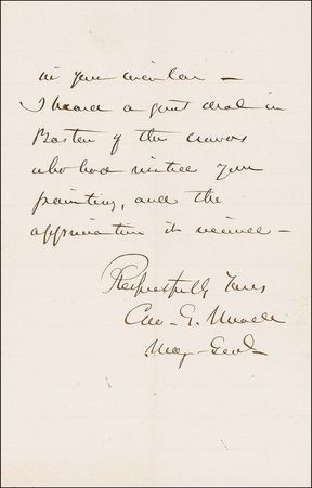 Lot #383 George G. Meade: ?Your painting of the Battle of Gettysburgh?: MEADE writes to a prominent Civil War historian - Image 3