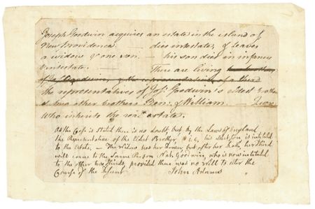 Lot #2 John Adams: Invoking “the Laws of England”