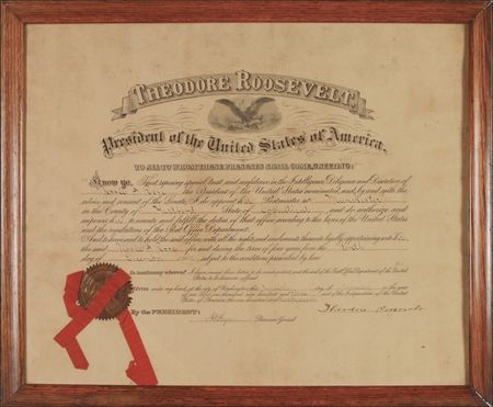 Lot #158 Theodore Roosevelt Signed Document - Image 1