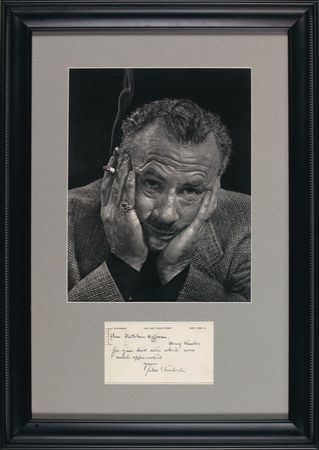 Lot #526 John Steinbeck Handwritten Letter Signed - Image 1
