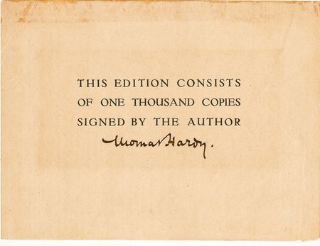 Lot #491 Thomas Hardy Signature - Image 1