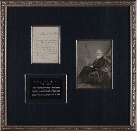 Lot #298 Samuel F. B. Morse: “Him who died to save you”: MORSE sends a devotional sentiment - Image 1