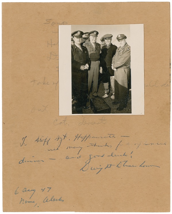 Lot 31 Dwight D. Eisenhower: Signing for an Army cook