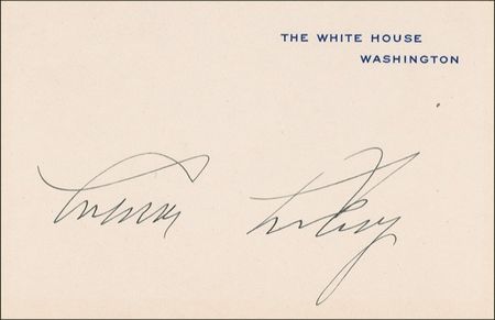 Lot #27 Calvin Coolidge White House Card