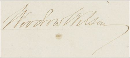 Lot #125 Woodrow Wilson Signed Document - Image 2
